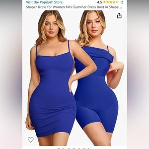 Royal blue shapewear bodycon dress